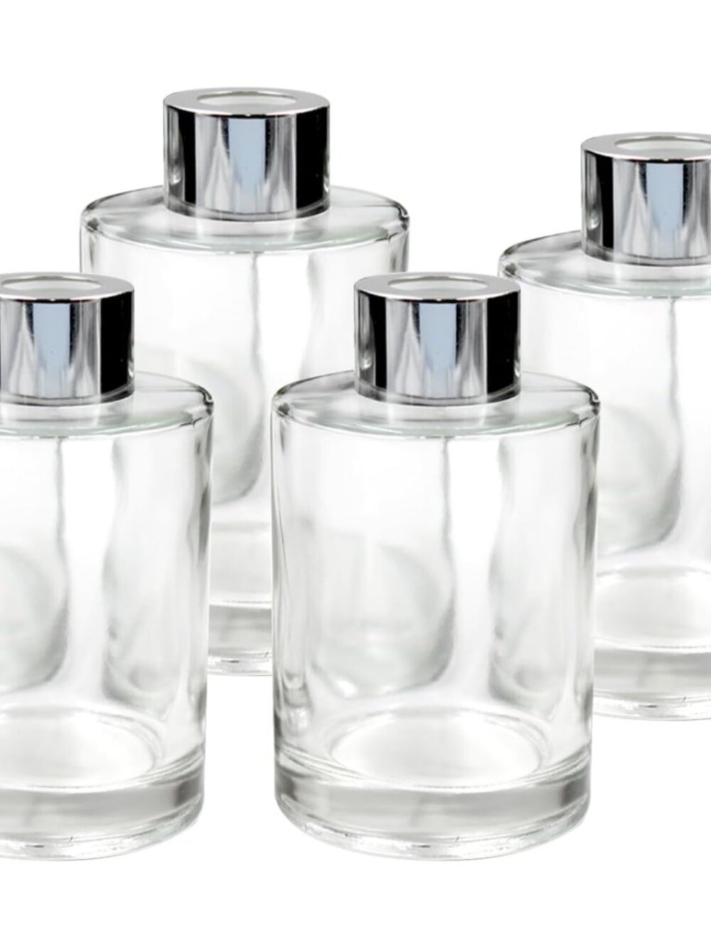 Versatile Glass Diffuser Jars Set of 4 - 120ml Eco-Friendly Aroma Containers